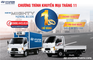 Khuyến mại khi mua xe N250/N250SL và Hyundai 110S/110SP