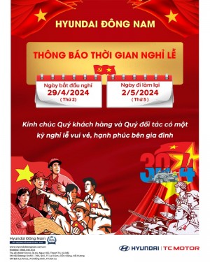 Thông Báo Lịch Nghỉ Lễ 30/04 – 01/05