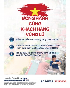 Hyundai đồng hành cùng khách hàng vượt bão lũ