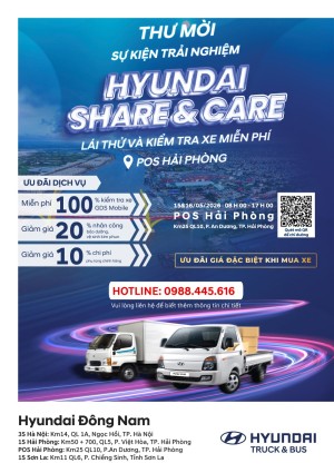 Trải nghiệm lái thử & Sửa chữa lưu động tại Hải Phòng tháng 5