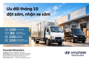 Ưu đãi tháng 10: Đặt sớm, nhận xe sớm cùng Hyundai Đông Nam