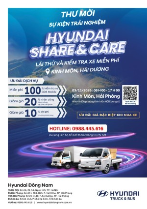 Lái thử xe tải Hyundai & sửa chữa lưu động tháng 11 tại Hải Phòng