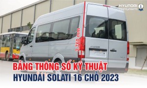 Bảng thông số kỹ thuật xe Hyundai Solati 16 chỗ