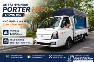 Hyundai Porter H150 1.5 tấn thùng mui bạt 3.1 tấn
