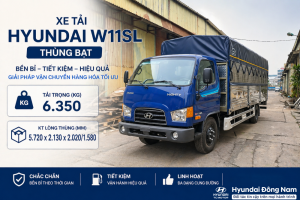 Hyundai Mighty W11SL 7 tấn thùng mui bạt dài 5m7