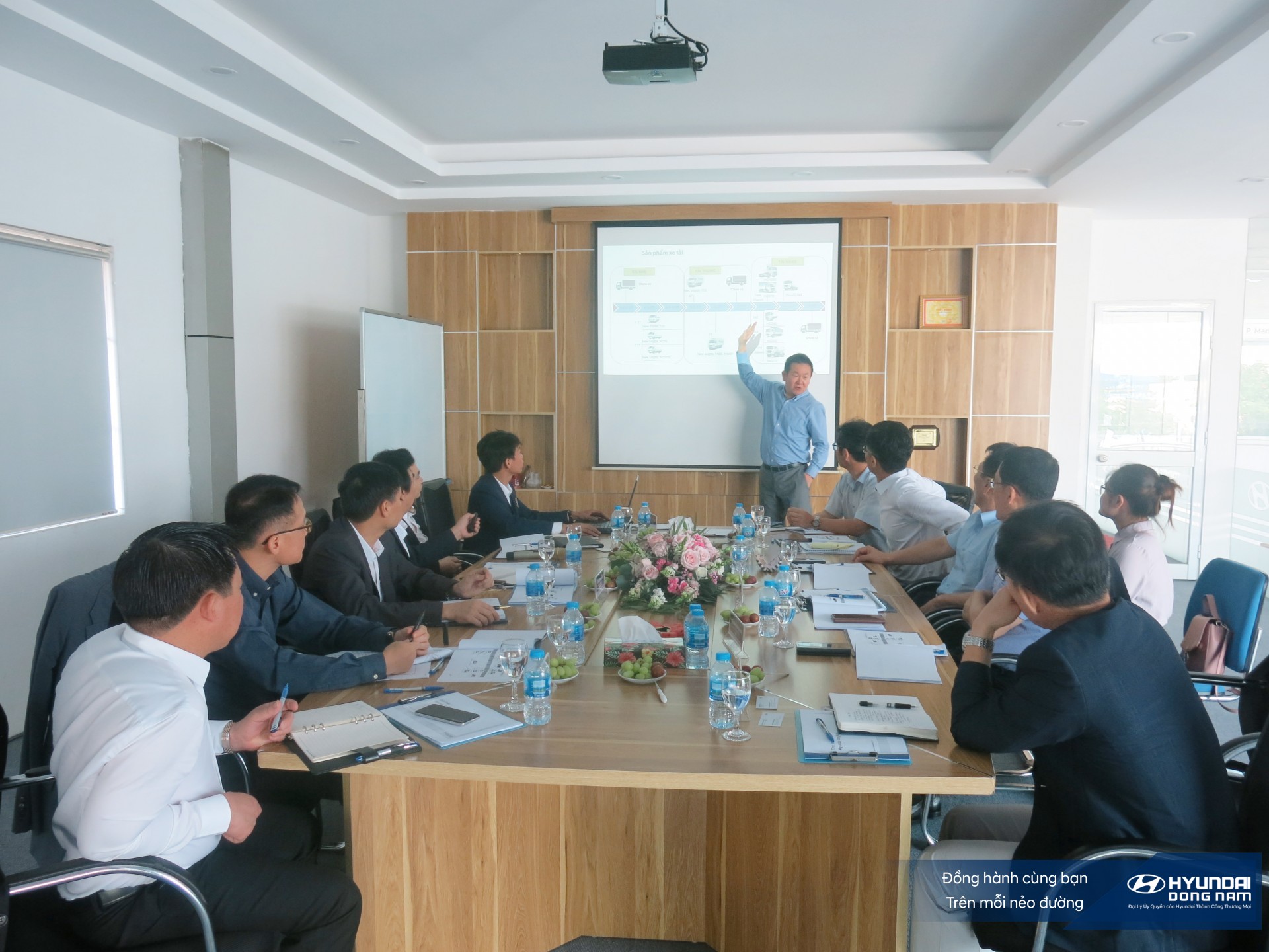 Lanh dao HMC và HTCV tới thăm Hyundai Đông Nam 13