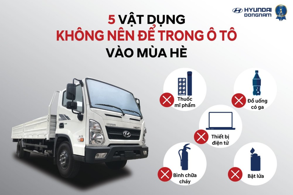 5 vật dụng không nên để trong ô tô vào mùa hè nắng nóng