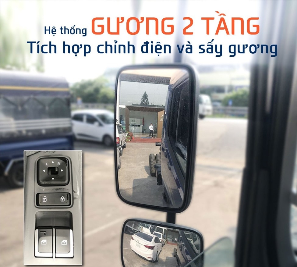 Hệ thống gương 2 tần trên xe Mighty EX Series