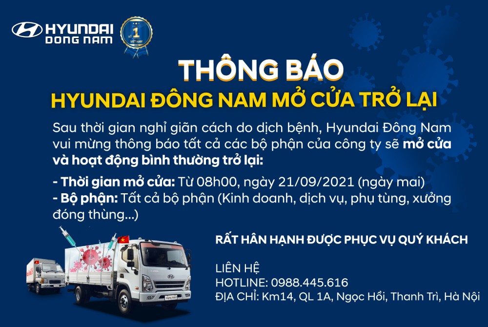 Thông báo mở cửa trở lại