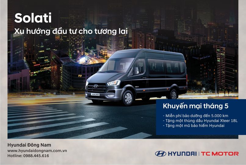 Miễn phí bảo dưỡng khi mua Hyundai Solati 16 chỗ