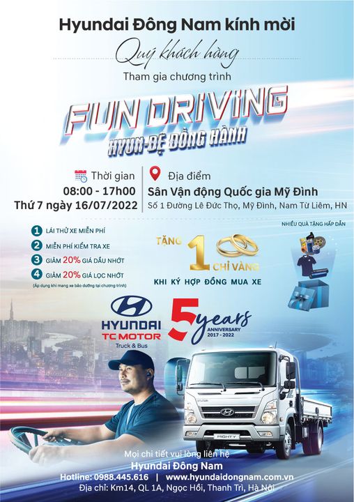 THƯ MỜI THAM GIA CHƯƠNG TRÌNH "FUN DRIVING - HYUN-ĐỆ ĐỒNG HÀNH"