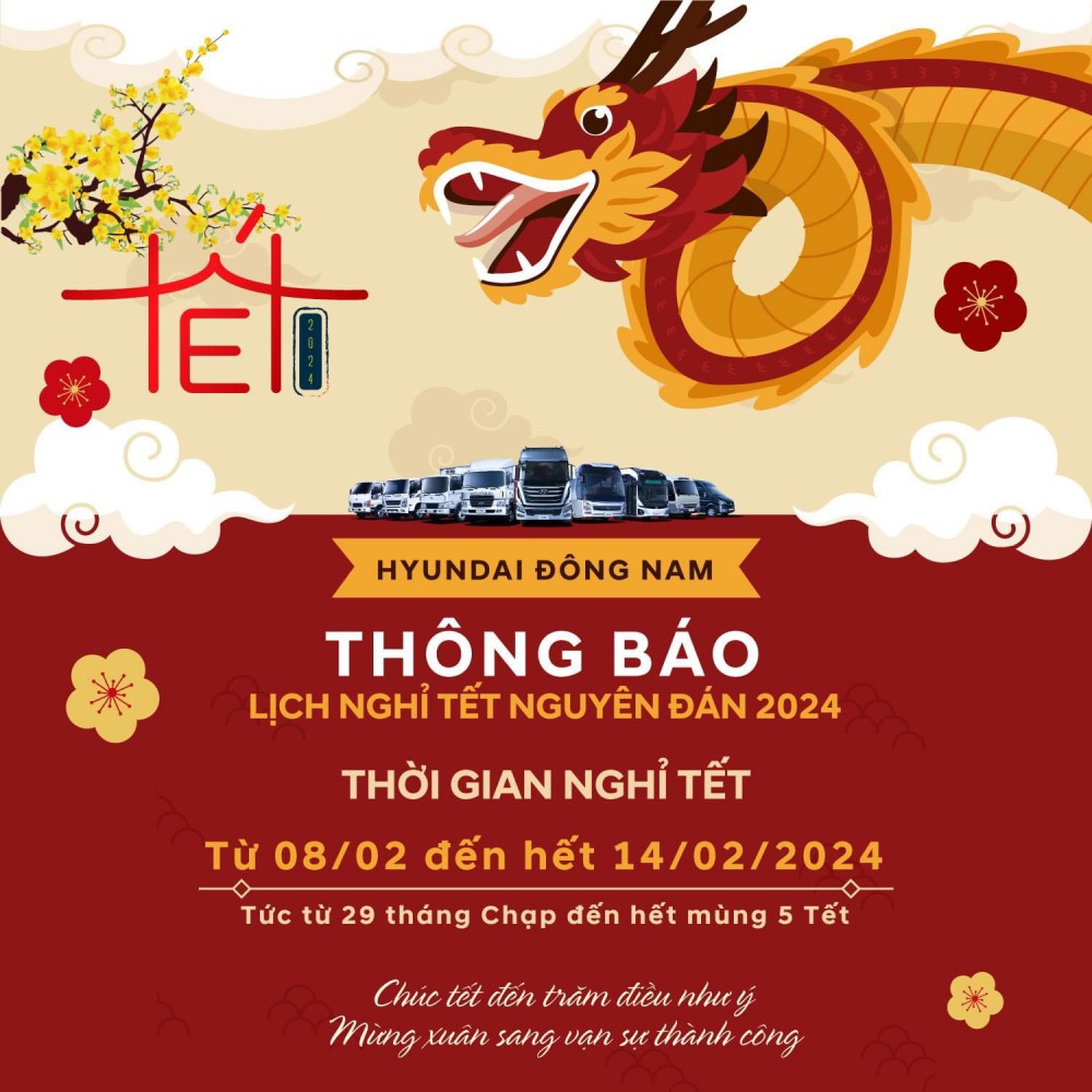 Thông Báo Lịch Nghỉ Tết Nguyên Đán 2024