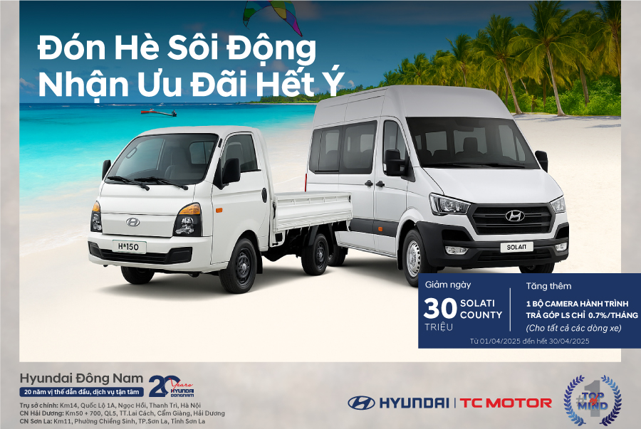 ĐÓN HÈ SÔI ĐỘNG – NHẬN ƯU ĐÃI HẾT Ý CÙNG HYUNDAI ĐÔNG NAM