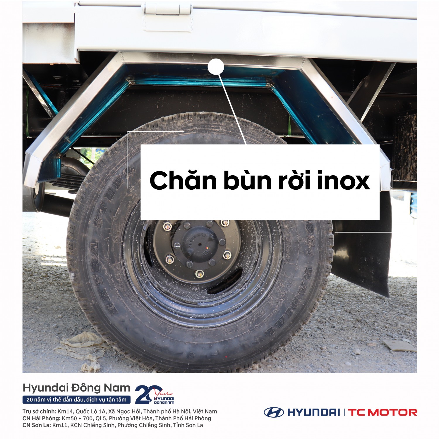 chắn bùn thùng mui bạt Hyundai Đông Nam