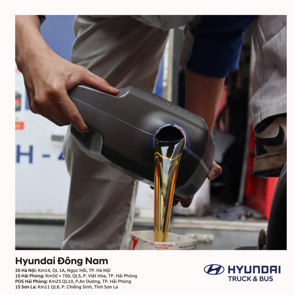 Châm dầu xe tải Hyundai