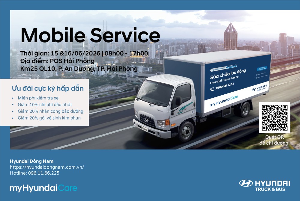 Mobile Service Hyundai Hải Phòng tháng 06/2026 ưu đãi hấp dẫn