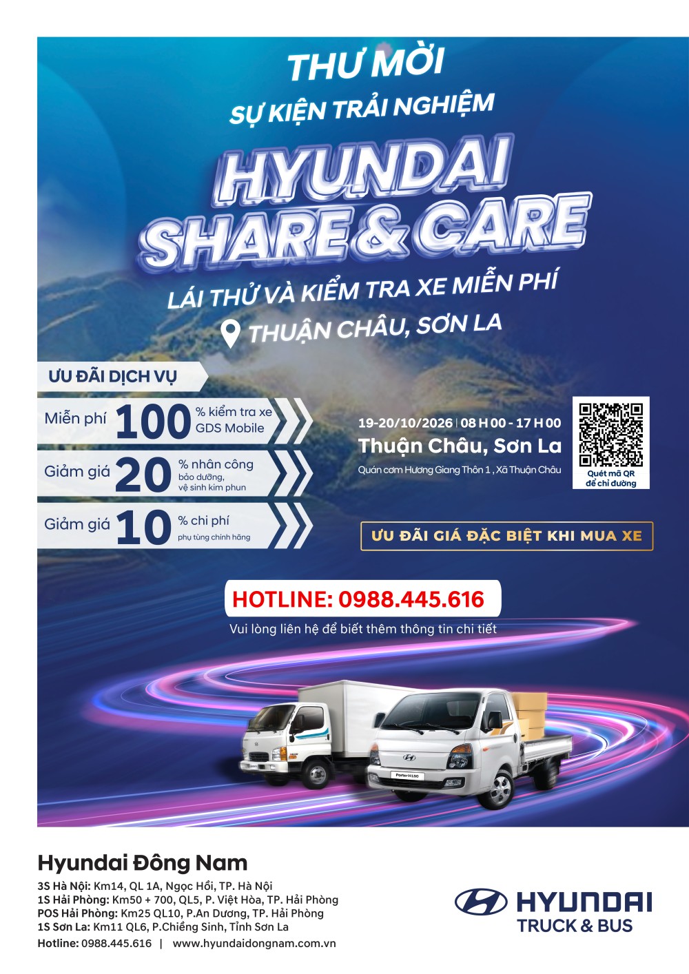 Hyundai Share & Care lái thử tại Thuận Châu Sơn La tháng 10