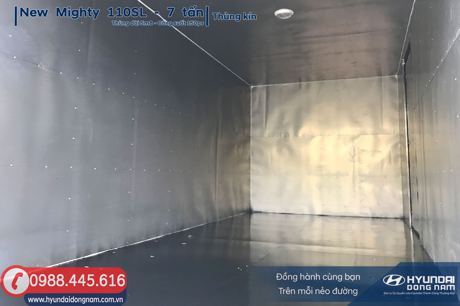 Kết cấu thùng kín inox có 3 lớp giúp bảo vệ hàng hóa tốt hơn