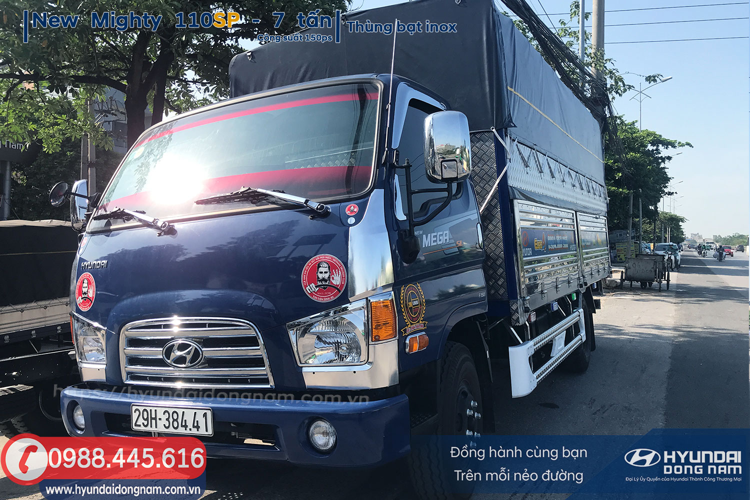 Hyundai 110SP 7 tấn thùng mui bạt inox 2