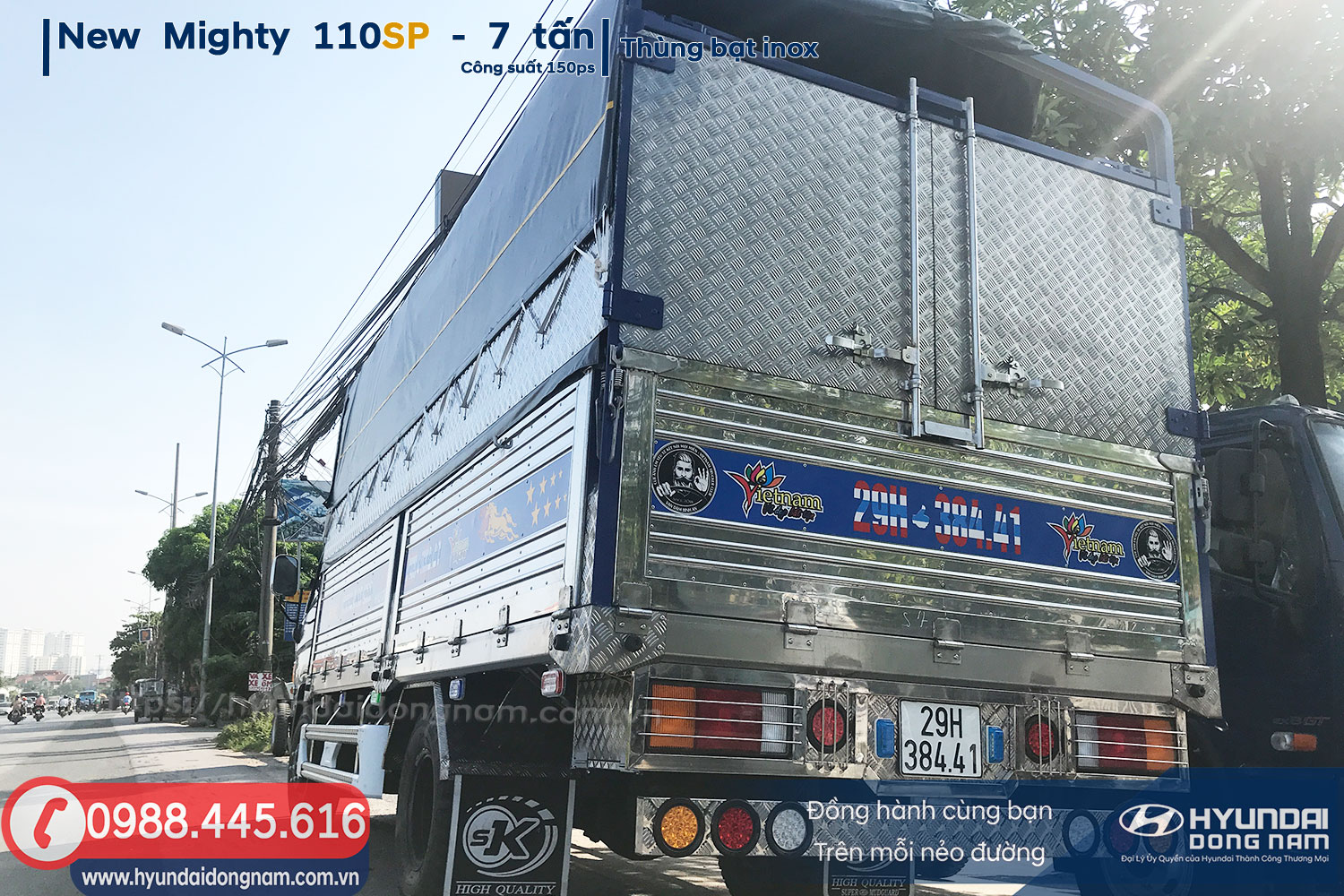 Hyundai 110SP 7 tấn thùng mui bạt inox 3