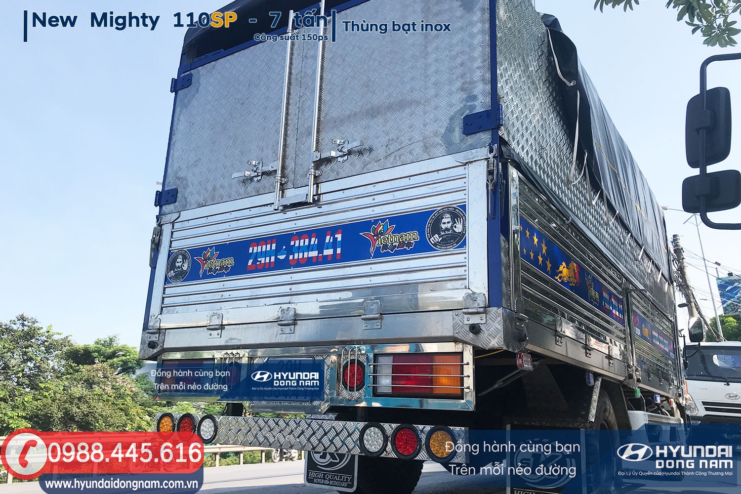Hyundai 110SP 7 tấn thùng mui bạt inox 5