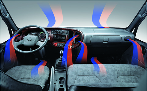 Hệ thống điều hòa không khi trên xe Hyundai 110SP 7 tấn