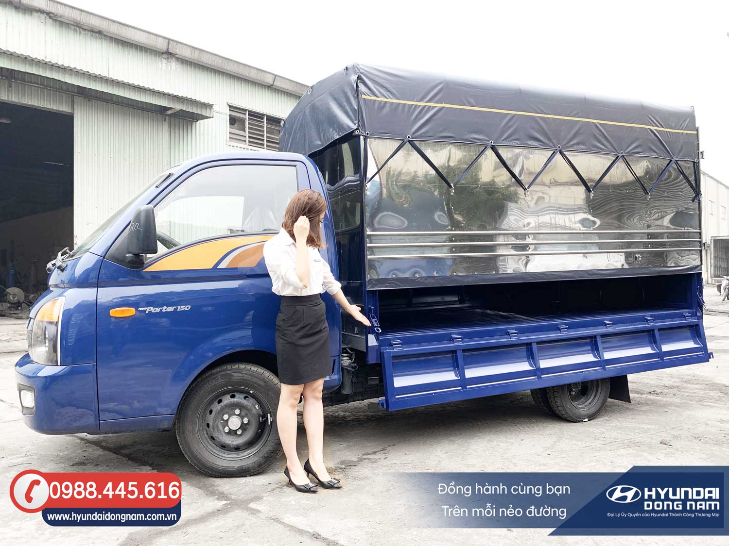 Hyundai New Porter 150 thung bạt