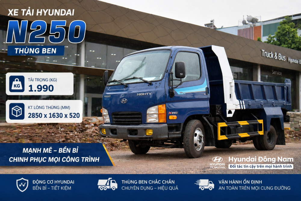 Hyundai N250 Thùng ben tự đổ - 2.4 khối